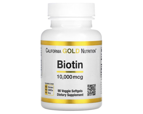 California Gold Nutrition, Biotin, 10,000 mcg, 90 Softgels California Gold Nutrition, Biotin, 10,000 mcg, 90 Softgels