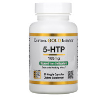 California Gold Nutrition, 5-HTP, поддержка настроения, 100 мг, 90 вегетарианских капсул