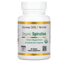 California Gold Nutrition, Органическая спирулина, сертифицирована Министерством сельского хозяйства США, 500 мг, 60 таблеток