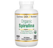 California Gold Nutrition, Органическая спирулина, сертифицирована Министерством сельского хозяйства США, 500 мг, 720 таблеток