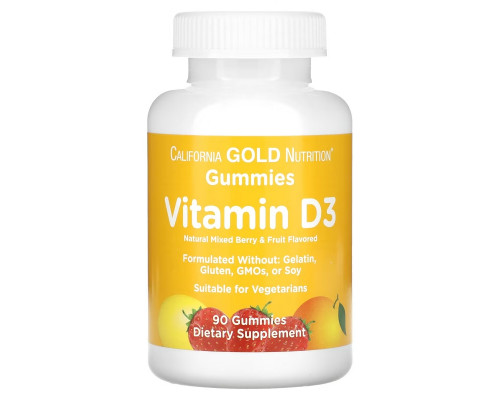 California Gold Nutrition, Органическое происхождение, пастилки с витамином D3, не содержат желатина и клейковины, смесь ароматов ягод и фруктов, 90 пастилок California Gold Nutrition, Органическое происхождение, пастилки с витамином D3, не содержат желатина и клейковины, смесь ароматов ягод и фруктов, 90 пастилок