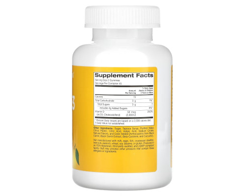 California Gold Nutrition, Органическое происхождение, пастилки с витамином D3, не содержат желатина и клейковины, смесь ароматов ягод и фруктов, 90 пастилок California Gold Nutrition, Органическое происхождение, пастилки с витамином D3, не содержат желатина и клейковины, смесь ароматов ягод и фруктов, 90 пастилок