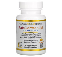 California Gold Nutrition, AstaCartenoid Complex, Lutein, Lycopene, Astaxanthin Complex, 30 Veggie Softgels