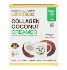 California Gold Nutrition, Superfoods, Collagen Coconut Creamer, 12 Individually Sealed, 0.85 oz (24 g)