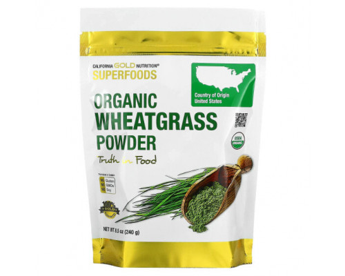 Зелень и зеленые овощи California Gold Nutrition, SUPERFOODS, порошок из органических ростков пшеницы, 240 г (8,5 унции) Зелень и зеленые овощи California Gold Nutrition, SUPERFOODS, порошок из органических ростков пшеницы, 240 г (8,5 унции)