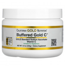 California Gold Nutrition, Забуференный витамин C, порошок витамина C, некислый, аскорбат натрия, 238 г (8,40 унций)