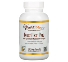 California Gold Nutrition, Микология, MushRex Plus, грибной комплекс полного спектра, сертифицированный органический, Immune Assist™ Микрон, 120 вегетарианских капсул
