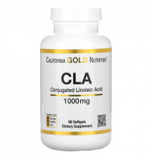 California Gold Nutrition, КЛК, конъюгированная линолевая кислота, 1000 мг, 90 мягких таблеток