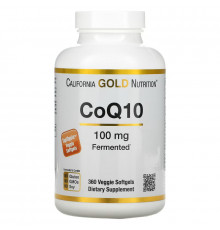 California Gold Nutrition, CoQ10, 100 mg, 360 Овощные мягкие гели