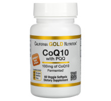 California Gold Nutrition, Коэнзим Q10 с PQQ, 100 мг, 60 растительных капсул