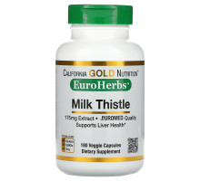 California Gold Nutrition, Экстракт расторопши, 80% силимарина, EuroHerbs, клиническая эффективность, 180 вегетарианских капсул