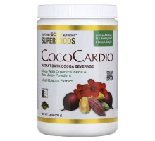 California Gold Nutrition, CocoCardio, Certified Organic Instant Dark Cocoa Beverage with Beet Juice & Hibiscus, 7.93 oz (225 g)
