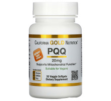 California Gold Nutrition, PQQ, 20 mg, 30 Veggie Softgels