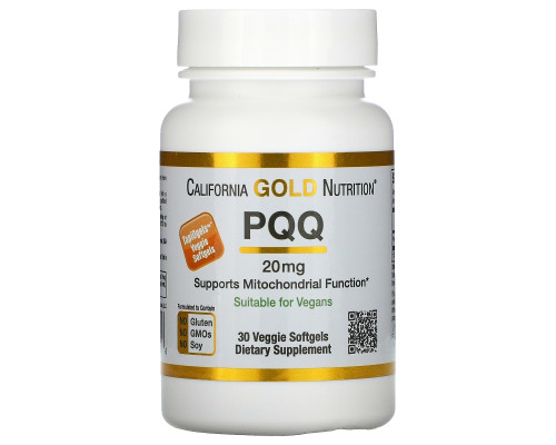 California Gold Nutrition, PQQ, 20 mg, 30 Veggie Softgels California Gold Nutrition, PQQ, 20 mg, 30 Veggie Softgels