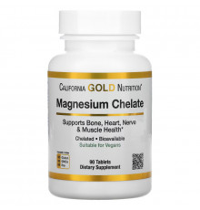 California Gold Nutrition, Magnesium Chelate, 90 Tablets