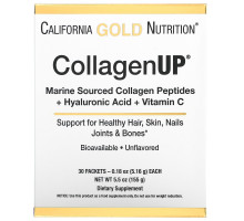 California Gold Nutrition, CollagenUp, без ароматизаторов, 30 пакетиков, 0,18 унции (5,15 г) каждый
