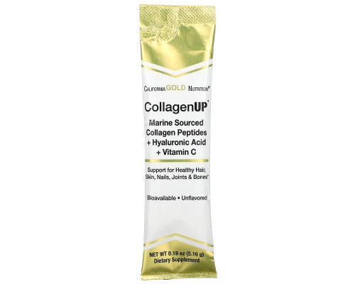 California Gold Nutrition, CollagenUp, без ароматизаторов, 30 пакетиков, 0,18 унции (5,15 г) каждый California Gold Nutrition, CollagenUp, без ароматизаторов, 30 пакетиков, 0,18 унции (5,15 г) каждый