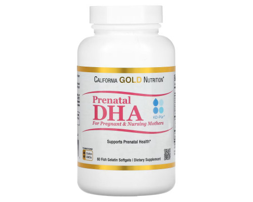 California Gold Nutrition, Пренатальная ДГК для беременных и кормящих матерей, 900 мг, 60 мягких желатиновых капсул California Gold Nutrition, Пренатальная ДГК для беременных и кормящих матерей, 900 мг, 60 мягких желатиновых капсул