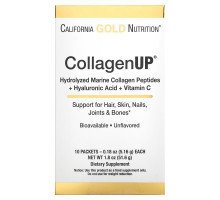 California Gold Nutrition, CollagenUp, без ароматизаторов, 10 пакетиков, 0,18 унции (5,15 г) каждый