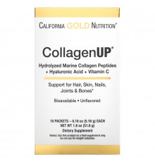 California Gold Nutrition, CollagenUp, без ароматизаторов, 10 пакетиков, 0,18 унции (5,15 г) каждый