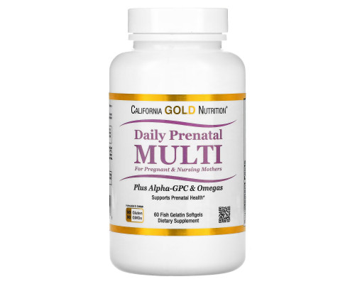 California Gold Nutrition, Prenatal MultiVitamin, 60 Softgel California Gold Nutrition, Prenatal MultiVitamin, 60 Softgel
