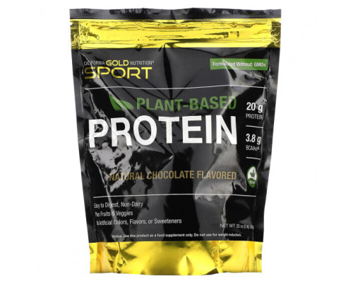 Суперфуды California Gold Nutrition, SPORT, растительный протеин, шоколад, пакетик 907 г (2 фунта) Суперфуды California Gold Nutrition, SPORT, растительный протеин, шоколад, пакетик 907 г (2 фунта)