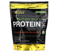 Суперфуды California Gold Nutrition, растительный протеин со вкусом булочки с корицей, веганский, легкоусвояемый, 908 г (2 фунта)