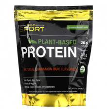 Суперфуды California Gold Nutrition, растительный протеин со вкусом булочки с корицей, веганский, легкоусвояемый, 908 г (2 фунта)