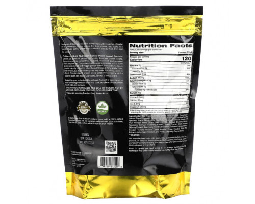 Суперфуды California Gold Nutrition, растительный протеин со вкусом ванили, веганский, легкоусвояемый, 907 г (2 фунта) Суперфуды California Gold Nutrition, растительный протеин со вкусом ванили, веганский, легкоусвояемый, 907 г (2 фунта)