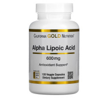 California Gold Nutrition, Alpha Lipoic Acid, 600 mg, 120 Veggie Capsules