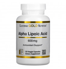 California Gold Nutrition, Alpha Lipoic Acid, 600 mg, 120 Veggie Capsules