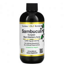 Фрукты и ягоды California Gold Nutrition, бузина для взрослых, 240 мл (8 жидк. унций)