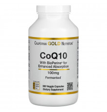 California Gold Nutrition, CoQ10 with BioPerine, 100 mg, 360 Veggie Capsules