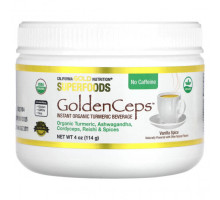 Имбирь и куркума Superfoods, GoldenCeps, Organic Turmeric with Adaptogens, 4 oz (114 g)