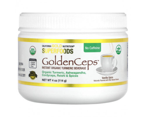 Имбирь и куркума Superfoods, GoldenCeps, Organic Turmeric with Adaptogens, 4 oz (114 g) Имбирь и куркума Superfoods, GoldenCeps, Organic Turmeric with Adaptogens, 4 oz (114 g)