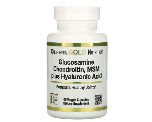 California Gold Nutrition, Glucosamine Chondroitin, MSM plus Hyaluronic Acid, 60 Veggie Capsules California Gold Nutrition, Glucosamine Chondroitin, MSM plus Hyaluronic Acid, 60 Veggie Capsules