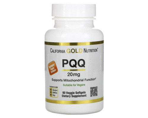 California Gold Nutrition, PQQ, 20 mg, 90 Veggie Softgels California Gold Nutrition, PQQ, 20 mg, 90 Veggie Softgels