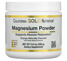 California Gold Nutrition, Magnesium Powder Beverage, Orange Flavor, 13.1 oz (373 g)
