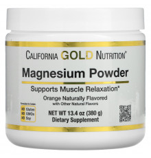 California Gold Nutrition, Magnesium Powder Beverage, Orange Flavor, 13.1 oz (373 g)