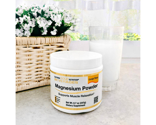 California Gold Nutrition, Magnesium Powder Beverage, Orange Flavor, 13.1 oz (373 g) California Gold Nutrition, Magnesium Powder Beverage, Orange Flavor, 13.1 oz (373 g)