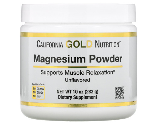 California Gold Nutrition, Magnesium Powder Beverage, Unflavored, 8.7 oz (247 g) California Gold Nutrition, Magnesium Powder Beverage, Unflavored, 8.7 oz (247 g)