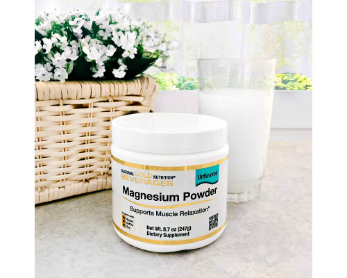 California Gold Nutrition, Magnesium Powder Beverage, Unflavored, 8.7 oz (247 g) California Gold Nutrition, Magnesium Powder Beverage, Unflavored, 8.7 oz (247 g)