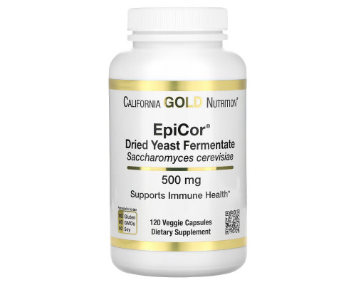 California Gold Nutrition, EpiCor, Dried Yeast Fermentate, 500 mg, 120 Veggie Capsules