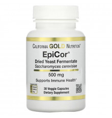 California Gold Nutrition, EpiCor, сухой дрожжевой ферментат, 500 мг, 30 растительных капсул