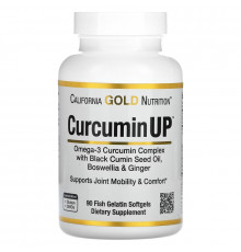 California Gold Nutrition, CurcuminUP, Omega-3 Curcumin Complex, Inflammation Support, 90 Fish Gelatin Softgels