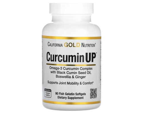 California Gold Nutrition, CurcuminUP, Omega-3 Curcumin Complex, Inflammation Support, 90 Fish Gelatin Softgels California Gold Nutrition, CurcuminUP, Omega-3 Curcumin Complex, Inflammation Support, 90 Fish Gelatin Softgels