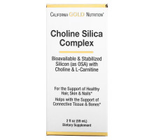 California Gold Nutrition, Choline Silica Complex, Bioavailable Collagen Support, 2 fl oz (60 ml)