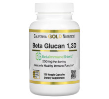 California Gold Nutrition, Beta Glucan 1-3D with Beta-ImmuneShield, 250 mg Per Serving, 120 Veggie Capsules
