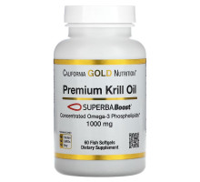 California Gold Nutrition, SUPERBABoost®, масло криля премиального качества, 1000 мг, 60 капсул