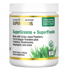 California Gold Nutrition, SUPERFOODS - Supergreens + Superfoods, 6.42 oz (182 g)